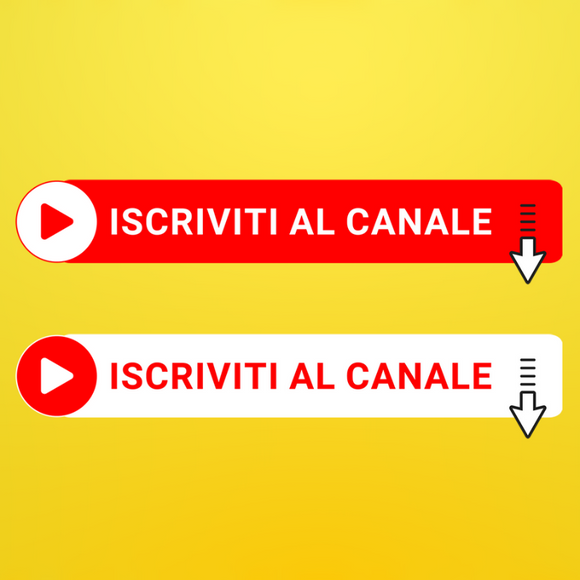 Pulsante ISCRIVITI AL CANALE - Bianco/Rosso